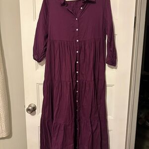 NATURAL LIFE Deep Purple Maxi Dress